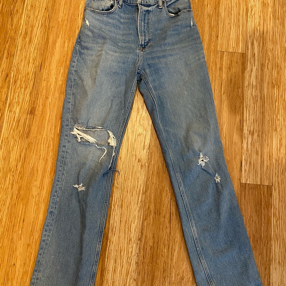 Classic Blue Distressed Women Jeans